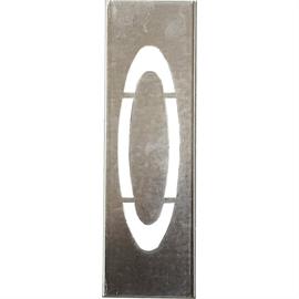 Metalinių šablonų rinkinys 40 cm aukščio metalinėms raidėms - nuo A iki Z - Raide O - 40 cm
