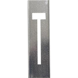 Metalinių šablonų rinkinys 40 cm aukščio metalinėms raidėms - nuo A iki Z - Raide T - 30 cm