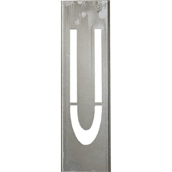 Metalinių šablonų rinkinys 40 cm aukščio metalinėms raidėms - nuo A iki Z - Raide U - 40 cm
