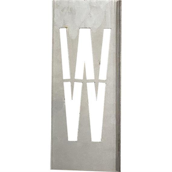 Metalinių šablonų rinkinys 40 cm aukščio metalinėms raidėms - nuo A iki Z - Raide W - 40 cm