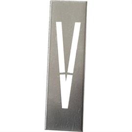 Metalinių šablonų rinkinys 40 cm aukščio metalinėms raidėms - nuo A iki Z - V raide - 40 cm