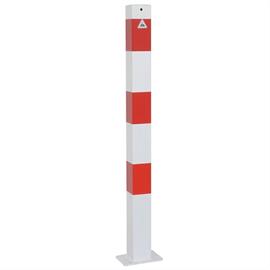 Užkardos stulpelis Plieninis vamzdis 70 x 70 mm, tvirtinamas kaiščiais Karštai cinkuotas / padengtas balta danga