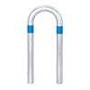 CITY drošības stienis mazs, tērauds, karsti cinkots, 800 x 360 mm, zili atstarojoši riņķi, iestrādāšanai betonā
