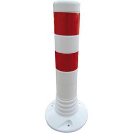 Flexi stabiņš balts, sarkans, ar sarkanām svītrām - Ø 80 mm
