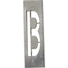 Metāla trafaretu komplekts 20 cm augstiem metāla burtiem - no A līdz Z - Burts B - 30 cm