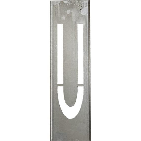 Metāla trafaretu komplekts 20 cm augstiem metāla burtiem - no A līdz Z - U burts - 30 cm