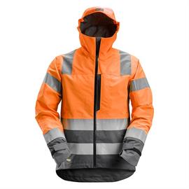 AllroundWork, waterdichte softshell jas met hoge zichtbaarheid, klasse 3, oranje
