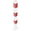 Barrier post stalen buis 70 x 70 mm vast, voor deuvelbevestiging thermisch verzinkt / wit gecoat | Bild 2