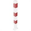 Barrier post stalen buis 70 x 70 mm vast, voor deuvelbevestiging thermisch verzinkt / wit gecoat | Bild 2