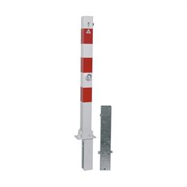 Barrier post stalen buis 70 x 70 mm opvouwbaar en verwijderbaar