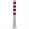 Flexipaal wit rood refl. strepen - Ø 80 mm