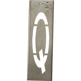 Markeerstencils SET voor metalen letters 40 cm hoog - A tot Z - Letter Q - 40 cm