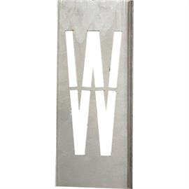 Metalen sjablonen voor metalen letters 30 cm hoogte - Letter W - 30 cm