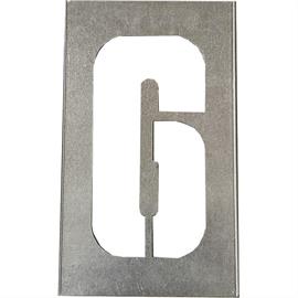 Metalen stencils SET voor metalen cijfers van 30 cm hoog - 0 tot 9 - Nummer 6