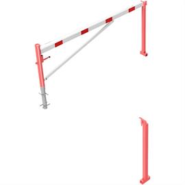 Roterende barrière met steunpaal en kabelversterking