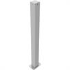 Barrierestolpe stålrør 70 x 70 mm fast, for pluggfeste varmgalvanisert / hvitlakkert | Bild 2