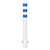 CITY-beskyttelsespullerten er laget av varmgalvanisert og lakkert stål - 3 blå refleksringer, for innstøping i betong