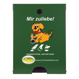 Flexi hundeavføringsposedispenser for veggmontering  RAL 6002 Bladgrønn