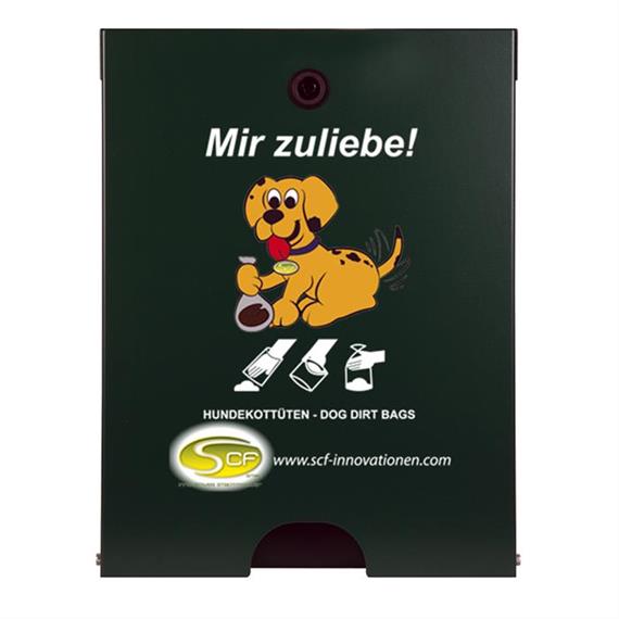 Flexi hundeavføringsposedispenser for veggmontering  RAL 6005 mosegrønn