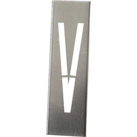 Metallsjablonger for 40 cm høye metallbokstaver - Bokstav V - 40 cm