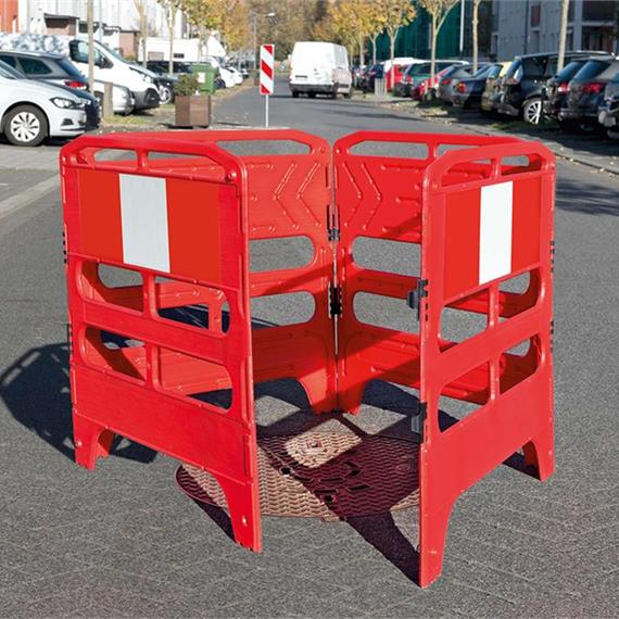 MORION Schachtschutzgitter Kunststoff rot