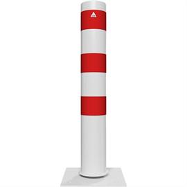 Rørformet stålpullert - Ø 152 x 3,2 mm fast, for innstøping med sveiset stålhette som kan vippes med st