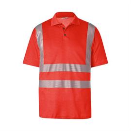 Koszulka polo REFLECTIQ High-Vis PSA 2 - ostrzegawcza czerwona