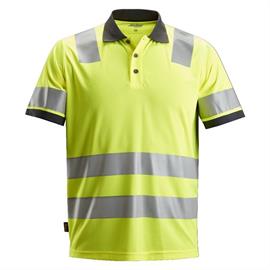 Żółta koszulka polo z odblaskami klasy 2 - Rozmiar: L