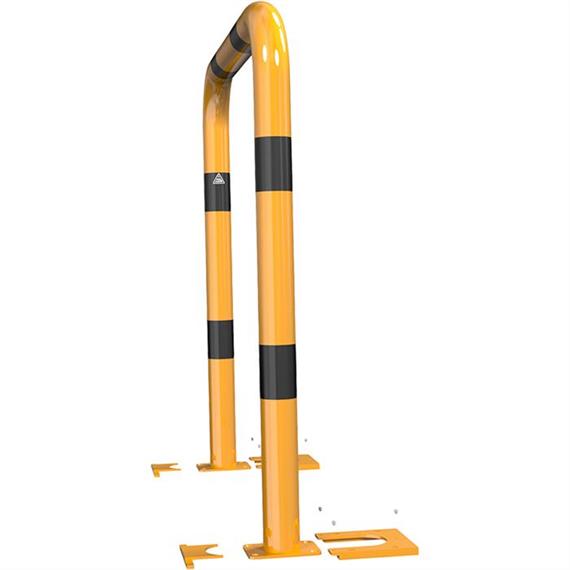 Barra de protecção contra colisões tubo de aço amovível - Ø 76 mm amarelo / preto