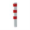 Bollard tubular de aço - Ø 193 x 3,6 mm amovível, sem fechadura galvanizado a quente / com revestimento branco