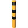 Bollard tubular de aço - Ø 152 x 3,2 mm fixo, para fixação em betão amarelo / preto