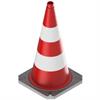 Cone de guia em duas partes de acordo com TL com revestimento de folha reflectora - altura 750 mm