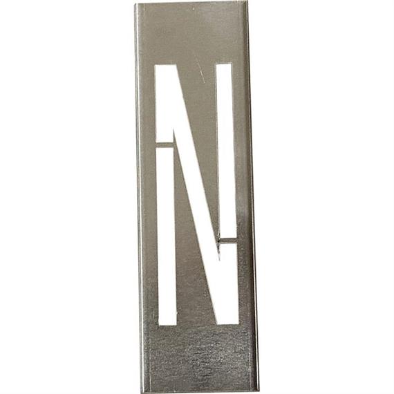 Estênceis de Metal para Cartas de Metal 20 cm Altura - Letra N - 20 cm