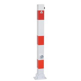 Pilar de barreira (poste dobrável) tubo de aço dobrável de 70 x 70 mm, com fecho triangular