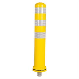 Poste de bloqueio flexível SUMO amarelo com riscas brancas