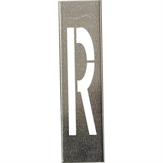 Stencils metálicos para letras metálicas com 40 cm de altura - Letra R - 40 cm
