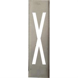 Stencils metálicos para letras metálicas com 40 cm de altura - Letra X - 40 cm