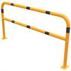 Suporte tubular de aço amarelo / preto com barra transversal para fixar em betão | Bild 3