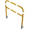 Suporte tubular de aço amarelo / preto com barra transversal para montagem na parede | Bild 3