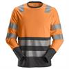T-shirt de manga comprida de alta visibilidade, cor de laranja classe 2 de alta visibilidade