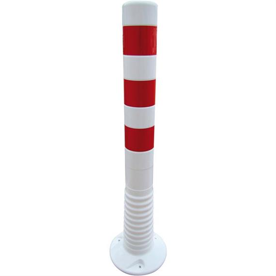 Flexi post alb roșu roșu cu dungi refl. - Ø 80 mm