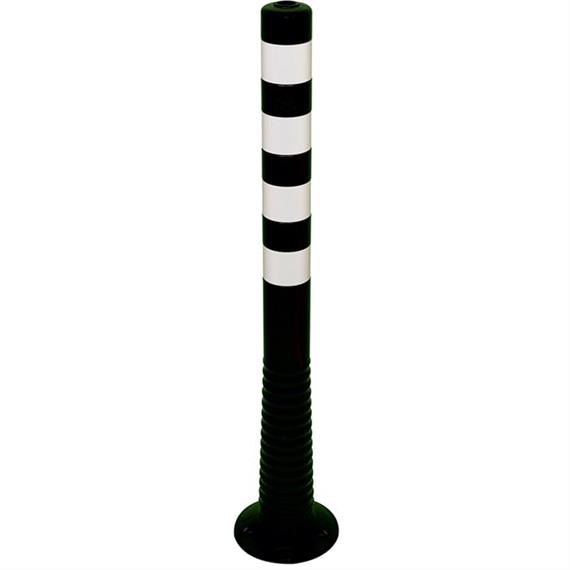 Flexi post negru cu dungi albe - Ø 80 mm