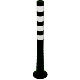 Flexi post negru cu dungi albe - Ø 80 mm