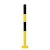 MORION Sperrpfosten, fest., Ø 60 mm, gelb-schwarz, Bodenplatte