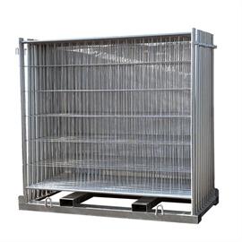 Set de garduri pentru construcții SET2 - 2P compus din: 20x garduri mobile pentru construcții 2,00 x 2,20 m galvanizat (nr. art. 3B2023H) 1x L