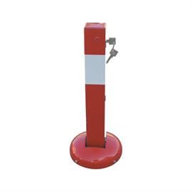 Stâlp de barieră anti-coliziune pliabil cu blocare cu cilindru de profil