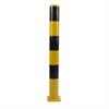 Stâlp de barieră Stâlp metalic de protecție galben / negru - 76,1 x 1.200 mm