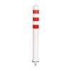 Pružný stĺpik BERND biely s červenými pruhmi - 1000 mm