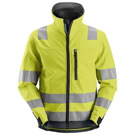 AllroundWork, softshell delovna jakna z visoko vidljivostjo, razred vidljivosti 3, rumena