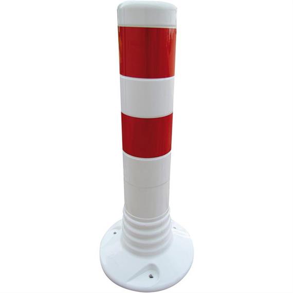 Flexi stebriček bela rdeča črta - Ø 80 mm